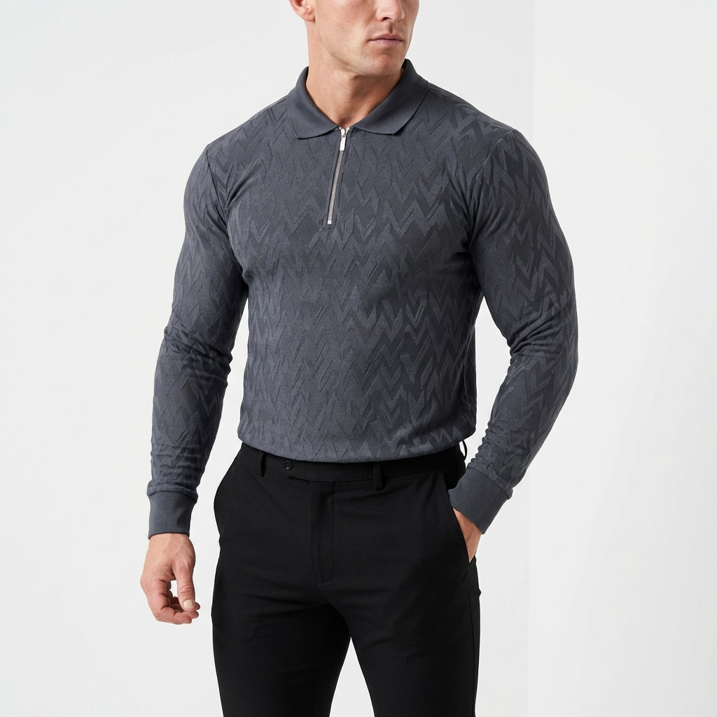 Classic Zipped Polo Long Sleeve