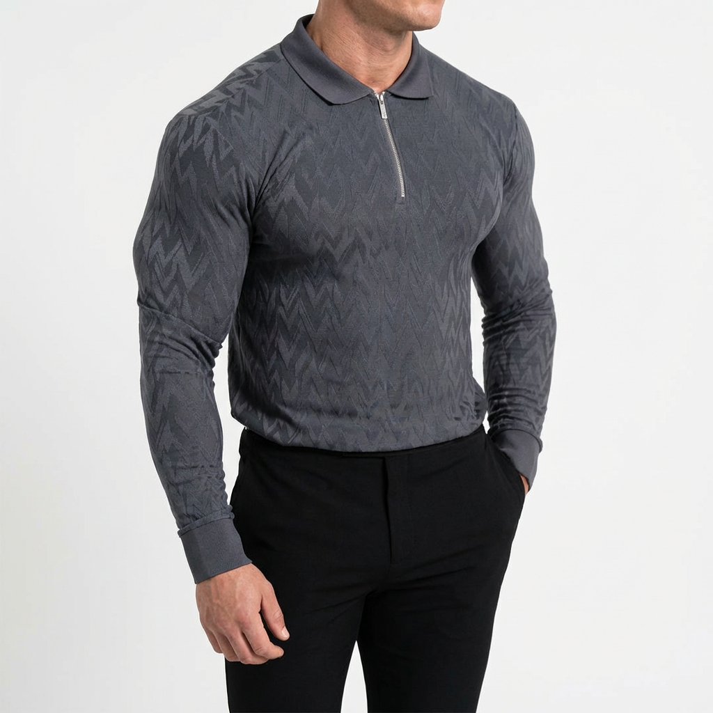 Classic Zipped Polo Long Sleeve