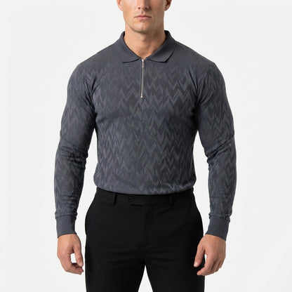 Classic Zipped Polo Long Sleeve