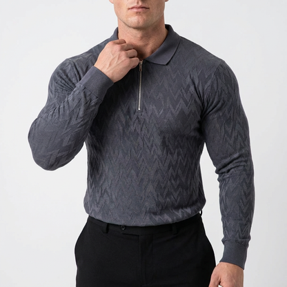 Classic Zipped Polo Long Sleeve