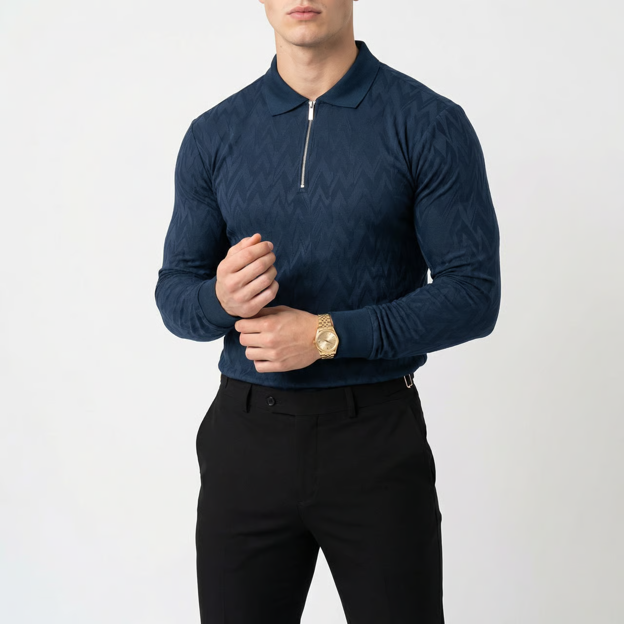 Classic Zipped Polo Long Sleeve