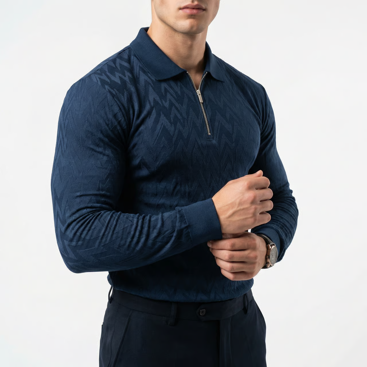 Classic Zipped Polo Long Sleeve