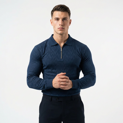 Classic Zipped Polo Long Sleeve