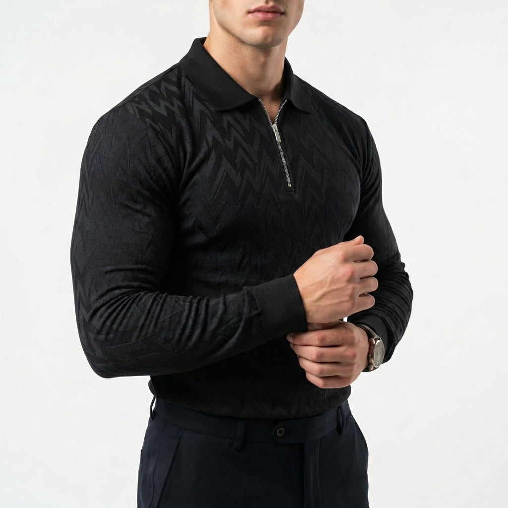 Classic Zipped Polo Long Sleeve