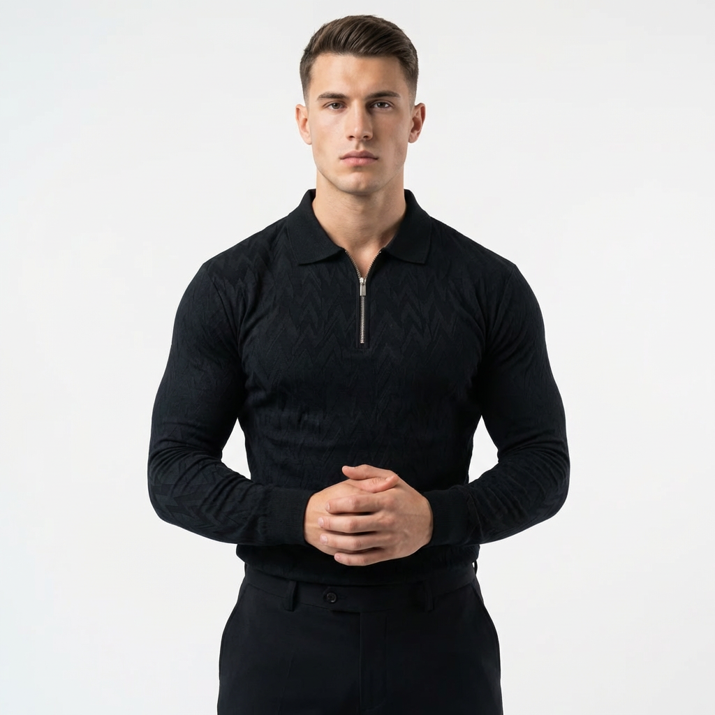 Classic Zipped Polo Long Sleeve