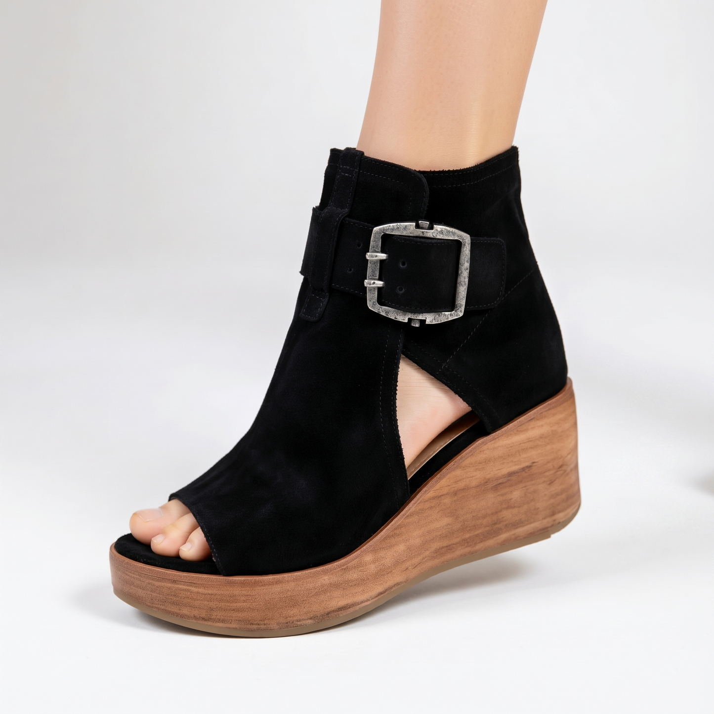 Chloe Buckle Wedges